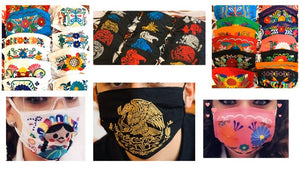 masks with embroidered