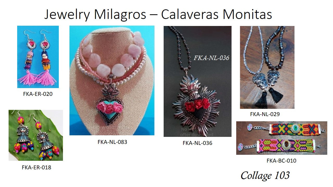 Collage 103 Jewelry Milagros - Calaveras- Monitas New