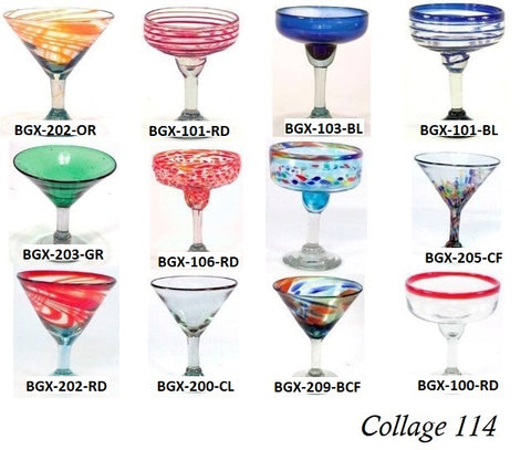 Collage 114 Glass margaritas martinis New