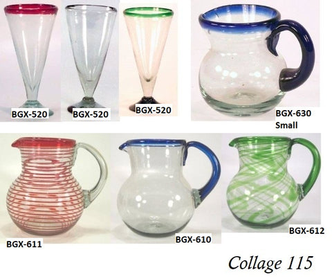 Collage 115 Glass beer pitchers New