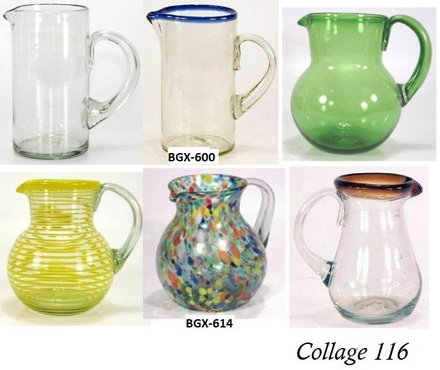 Collage 116 Glass pitchers New