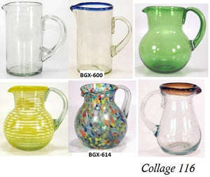 Collage 116 Glass pitchers New