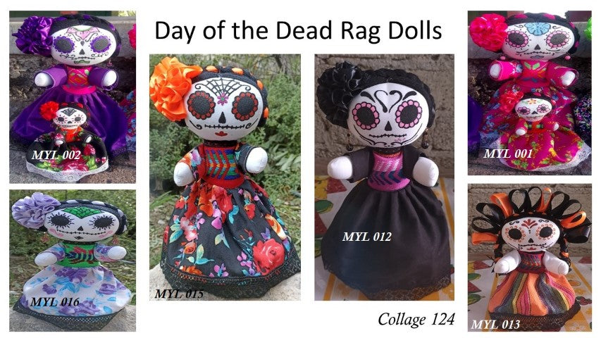 Collage 124 Day of the Dead Rag Dolls