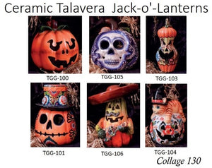 Collage 130 Ceramic Talavera  Jack-o'-Lanterns