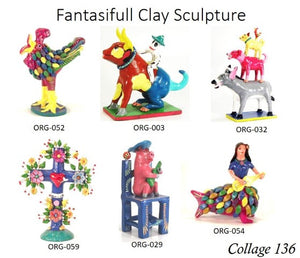 Collage 136 Fantasifull Clay Sculpture