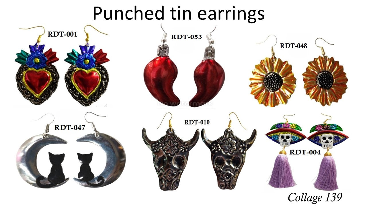 Collage 139 Punched tin earrings