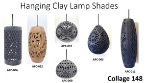 Collage 148   Hanging Clay Lamp Shades