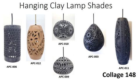 Collage 148   Hanging Clay Lamp Shades