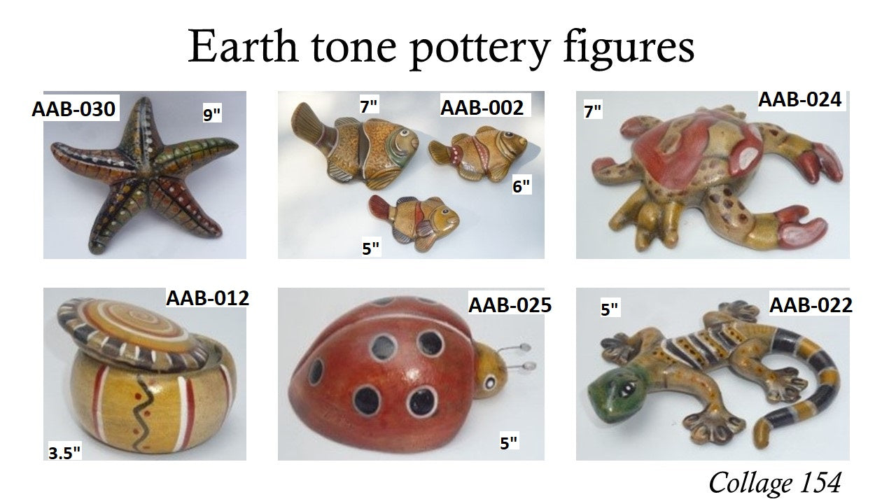 Collage 154 Earth tone pottery figures