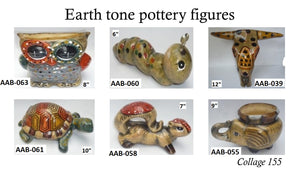 Collage 155 Earth tone pottery figures