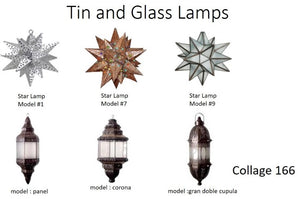 Collage 166  Tin and Glass Lamps