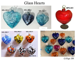 Collage 186 Glass Hearts