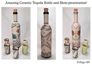 Collage 189 Amazing Ceramic Tequila Bottle and Shots presentation!