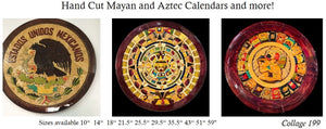 Collage 199 Hand Cut Mayan and Aztec Calendars and more!