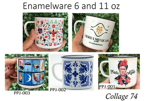 Collage 74  Enamelware 6 and 11 oz