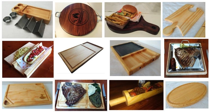 Collage 87 Cutting boards and Taco holders New