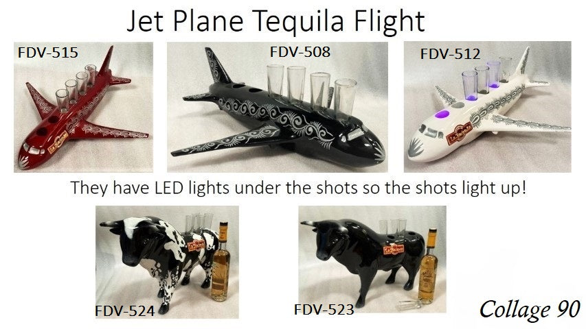 Collage 90 Jet plane tequila fligth