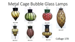 collage 171  Metal Cage Bubble Glass Lamps