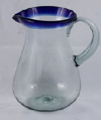 BGX-640 Small Honey PitcherGlass with colored rim