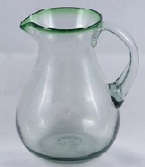 BGX-640 Small Honey PitcherGlass with colored rim