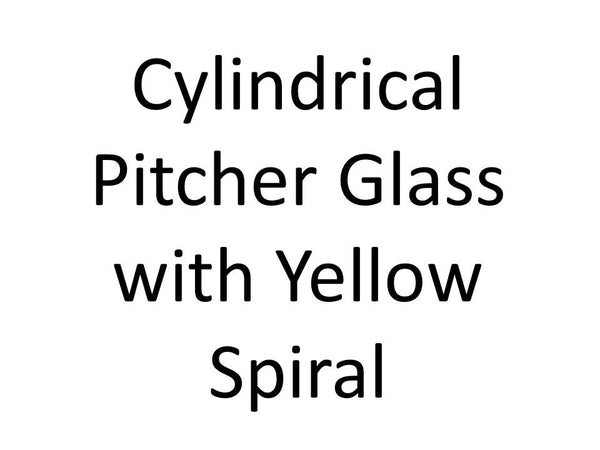 BGX-601  Cylindrical Pitcher Glass with Colored Spiral