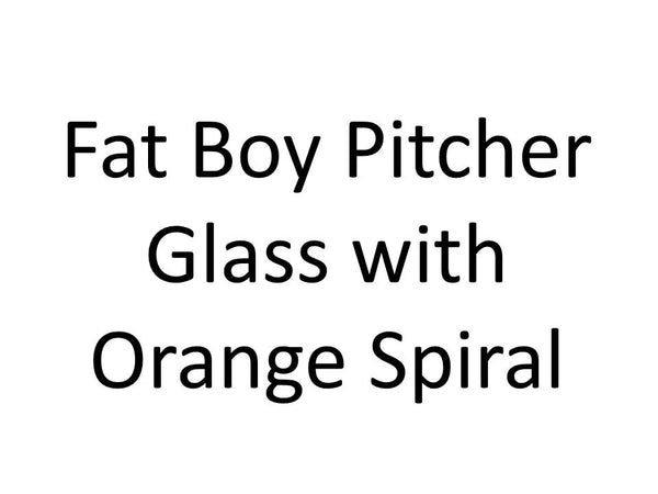 BGX-611  Fat Boy Pitcher Glass with Colored Spiral