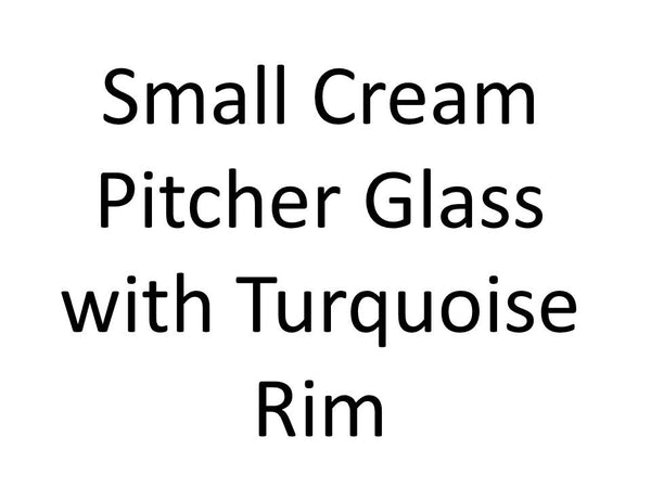BGX-630 Small Cream Pitcher Glass with colored rim