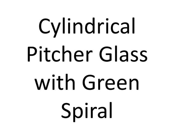 BGX-601  Cylindrical Pitcher Glass with Colored Spiral