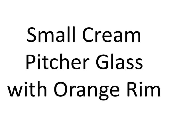 BGX-630 Small Cream Pitcher Glass with colored rim.