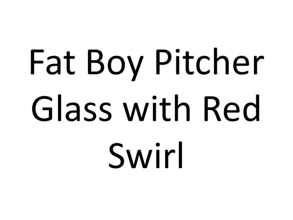 BGX-612 Fat Boy Pitcher Glass with colored Swirl