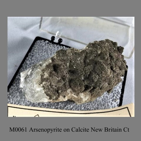 M0061 Arsenopyrite on Calcite New Britain Ct