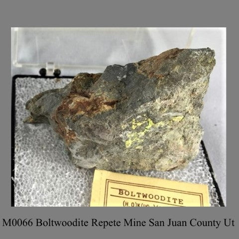 M0066 Boltwoodite Repete Mine San Juan County Ut