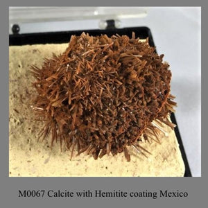 M0067 Calcite with Hemitite coating Mexico