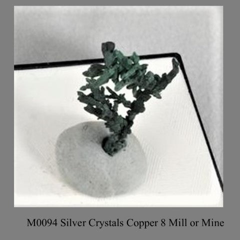 M0094 Silver Crystals Copper 8 Mill or Mine