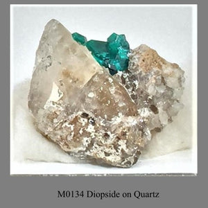 M0134 Diopside on Quartz