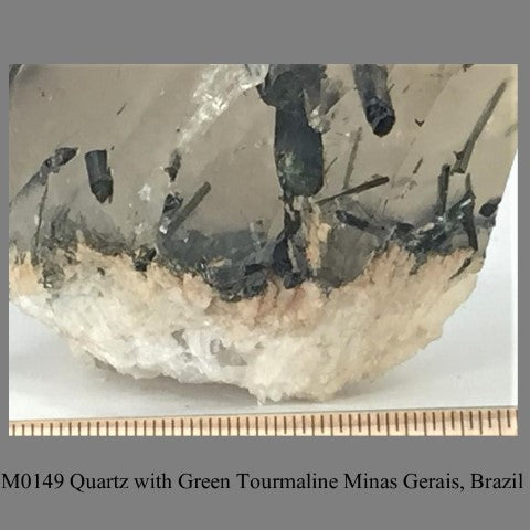 M0149 Quartz with Green Tourmaline Minas Gerais, Brazil