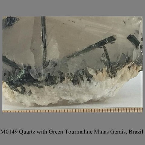 M0149 Quartz with Green Tourmaline Minas Gerais, Brazil