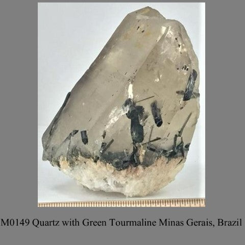 M0149 Quartz with Green Tourmaline Minas Gerais, Brazil