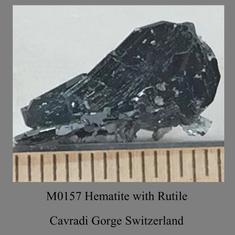 M0157 Hematite with Rutile Cavradi Gorge Switzerland