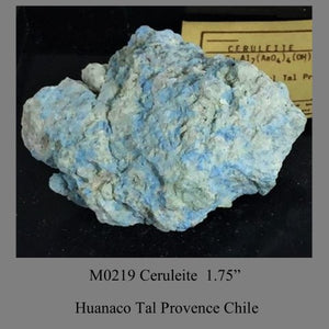 M0219 Ceruleite 1.75 inch  Huanaco Tal Provence Chile