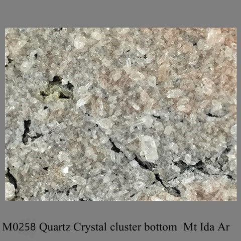 M0258 Quartz Crystal cluster bottom  Mt Ida Ar