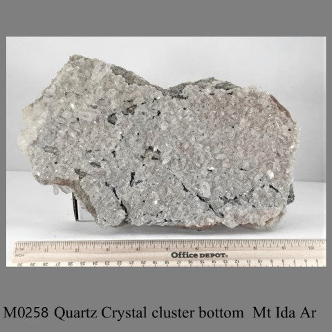 M0258 Quartz Crystal cluster bottom  Mt Ida Ar