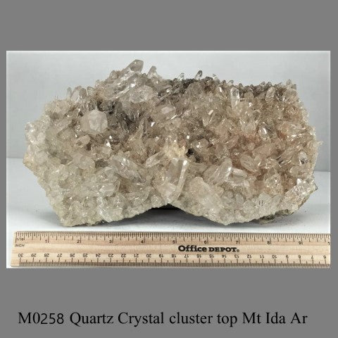 M0258 Quartz Crystal cluster bottom  Mt Ida Ar
