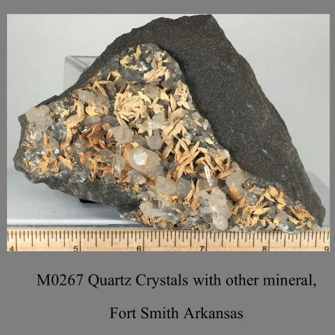 M0267 Quartz Crystals with other mineral, Fort Smith Arkansas