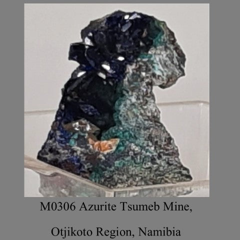 M0306 Azurite, Tsumeb Mine, Azurite Otjikoto Region, Namibia