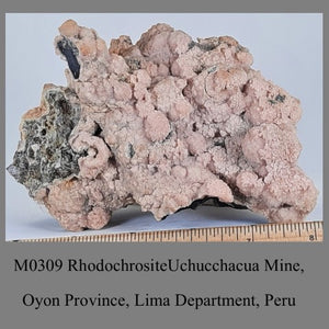 M0309 RhodochrositeUchucchacua Mine, Oyon Province, Lima Department, Peru