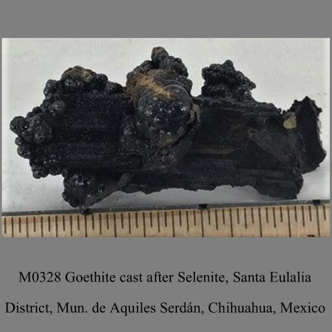 M0328 Goethite cast after Selenite Santa Eulalia District, Mun. de Aquiles Serdán, Chihuahua, Mexico