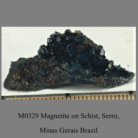 M0329 Magnetite on Schist, Serro, Minas Gerais Brazil