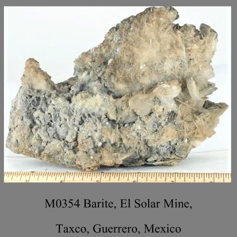 M0354 Barite, El Solar Mine,Taxco, Guerrero, Mexico