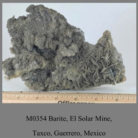 M0354 Barite, El Solar Mine,Taxco, Guerrero, Mexico